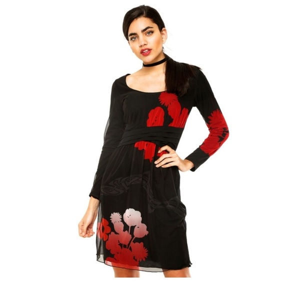Desigual Lacroix Long Sleeve Suecia Floral Dress - Picture 3 of 8